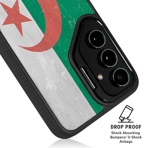 Algeria Flag Distressed Galaxy S24 Kickstand Case